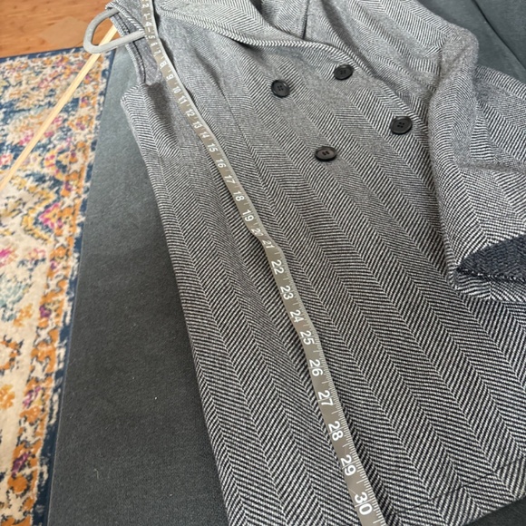 Herringbone Longline Blazer Vest - Grey/Black - Size S–M - Picture 6 of 6